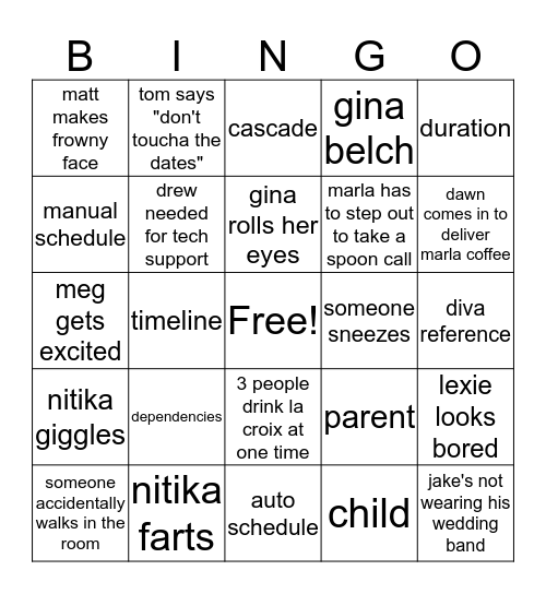 Project Bingo Card