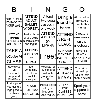 Beyond Bingo Card