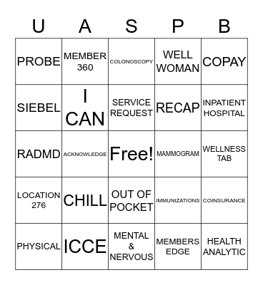 CCT Bingo Card