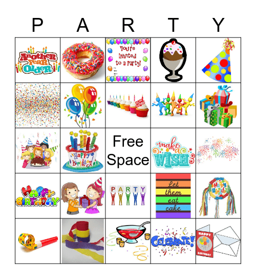 Birthday Bingo  1 Bingo Card