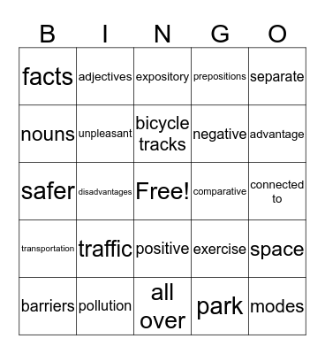 Ecology 5/6 Bingo Card