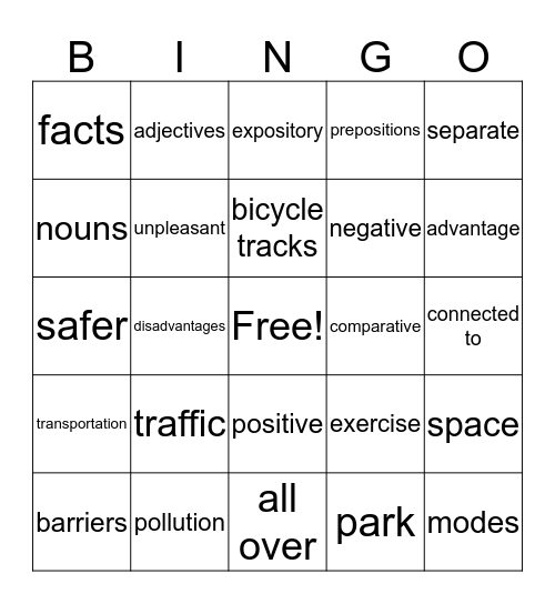 Ecology 5/6 Bingo Card