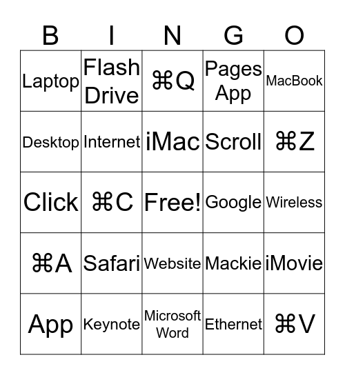 3rd Grade Bingo Card