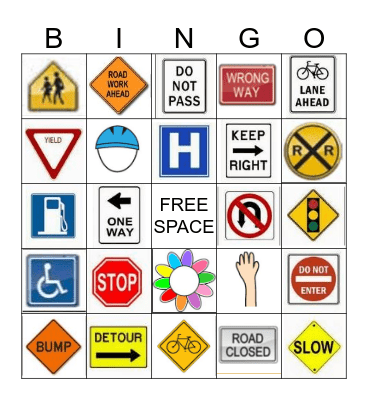 Street Sign BINGO Card