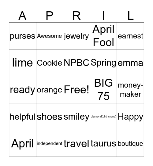 JOHNNIE 75TH BIRTHDAY Bingo Card