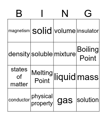 Bingo Card