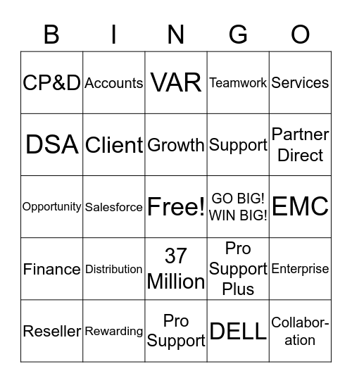 GCC BINGO Card