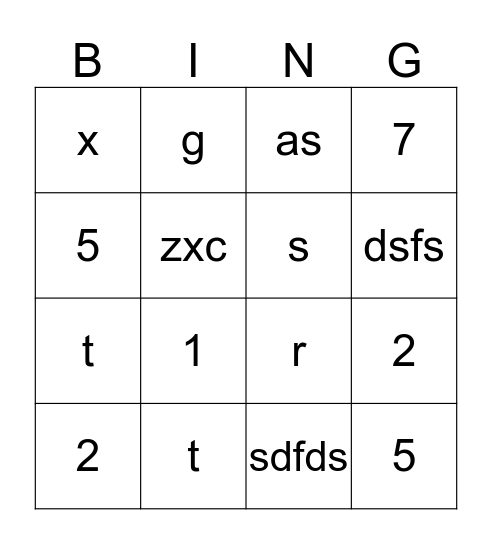Centro de Datos Bingo Card