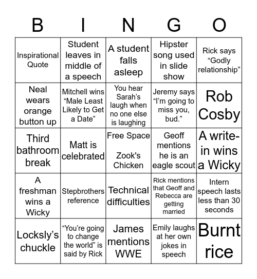 2017 BOYE Bingo Card