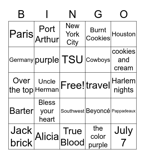 Baby shower  Bingo Card