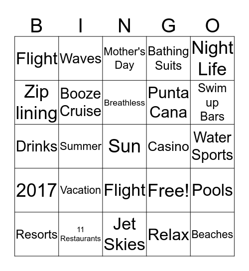 Mother's Day 2017 Bingo Card