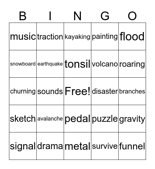 System 44 and Read 180 BINGO! Bingo Card