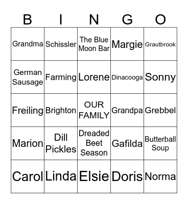 GOOD LUCK Bingo Card