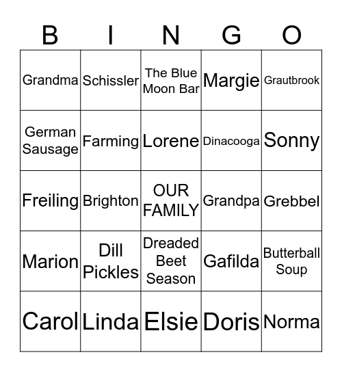 GOOD LUCK Bingo Card