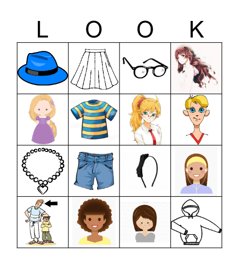 What does he look like? Bingo Card