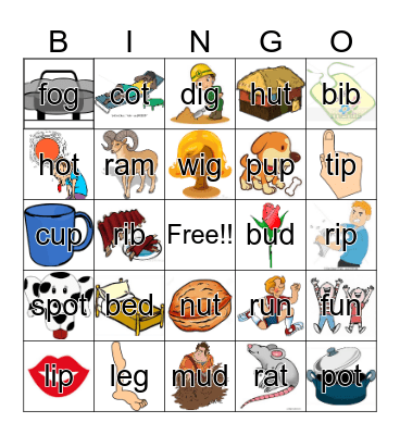 Coco Phonics 4 Bingo Card