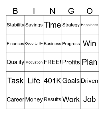 SUCCESSFUL PEOPLE MEET Bingo Card