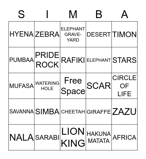 TRISTAN'S 1st Bingo Card