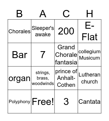 Chapter 22 Bingo Card