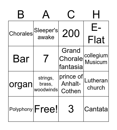 Chapter 22 Bingo Card