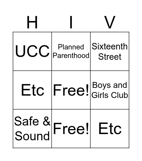 Latino HIV Awareness Day  Bingo Card