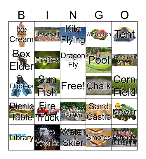 Summer Spotlight Bingo Card