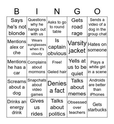 Mickery bingo Card