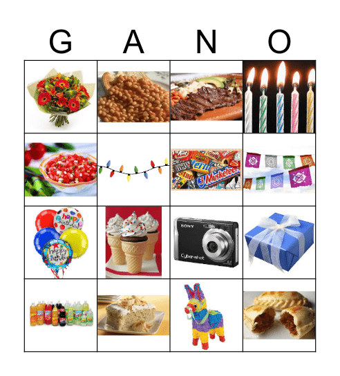 La fiesta Bingo Card