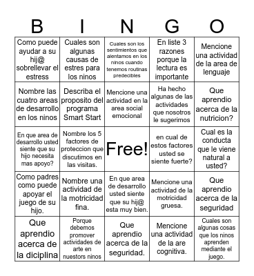 Repaso De Fin De Ano Smart Start. Bingo Card