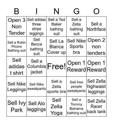 Active  Bingo Card