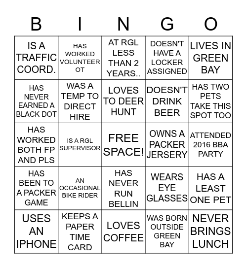 GET TO KNOW YOUR TEAMS Bingo Card