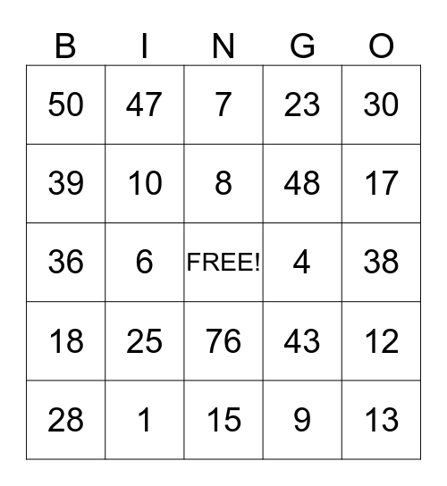 VERREN-VREYDEN Bingo Card