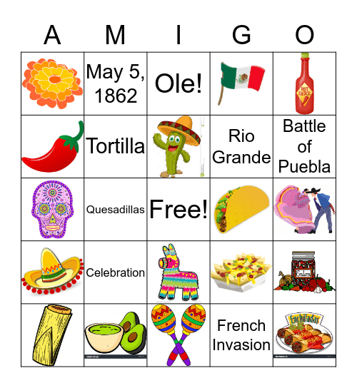 CINCO DE MAYO Bingo Card