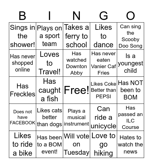 Balancing our Minds Youth Summit BINGO! Bingo Card