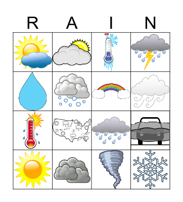 Weather Bingo Card