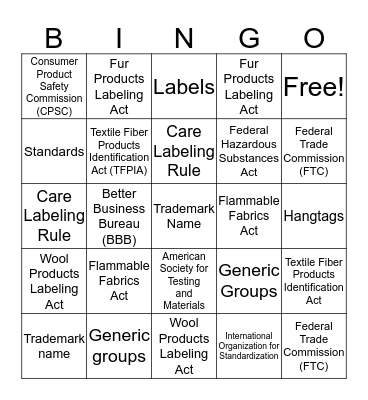 4.01 Bingo Card