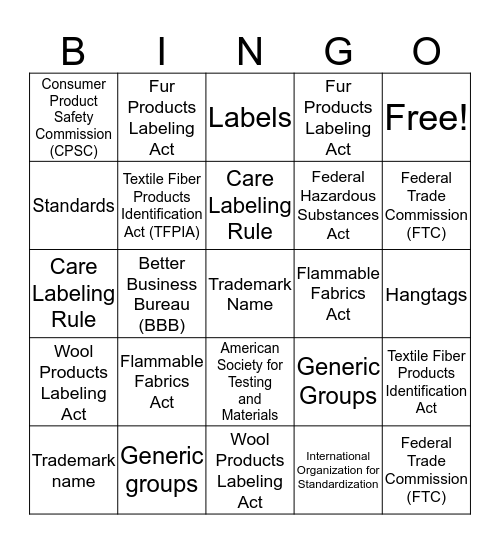 4.01 Bingo Card