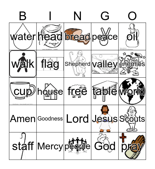 Good Shepherd Sunday Bingo Card