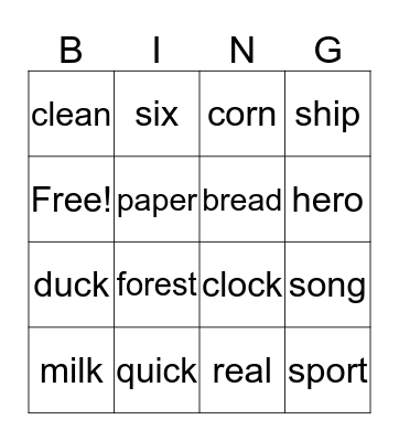 Logic of English 3A Bingo Card