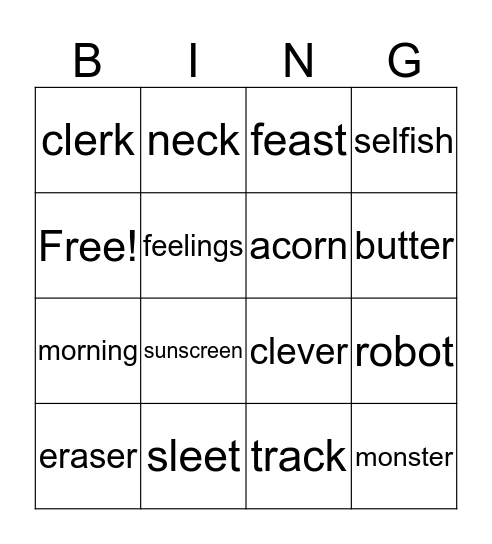 Logic of English 3B Bingo Card