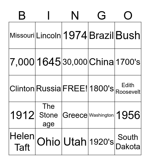 Cherry Blossom BINGO Card