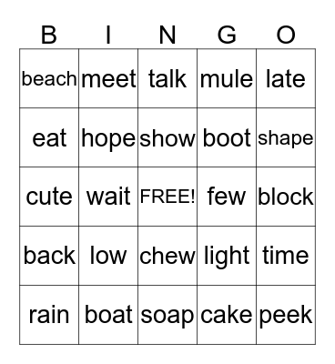 Bingo Card