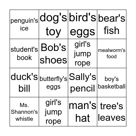 Bingo Card