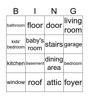 The Home Bingo Card