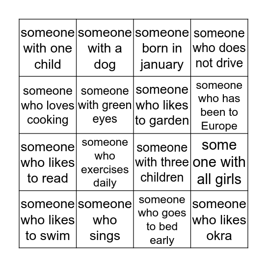 Bingo Card