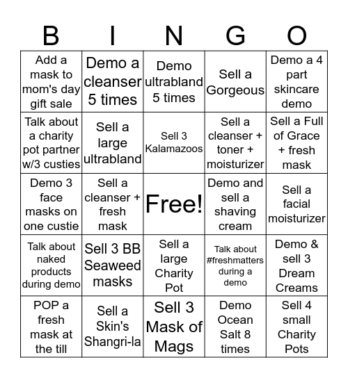 BB Seaweed (& Skincare) Bingo!  Bingo Card