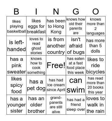 Give Me a Pencil Bingo Card