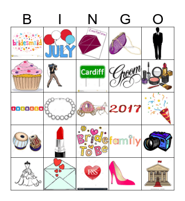 Shereen's Bridal Bingo! Bingo Card
