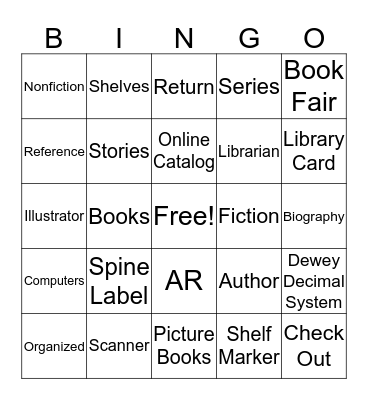 Library Bingo Card