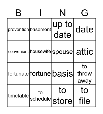 Bingo Card